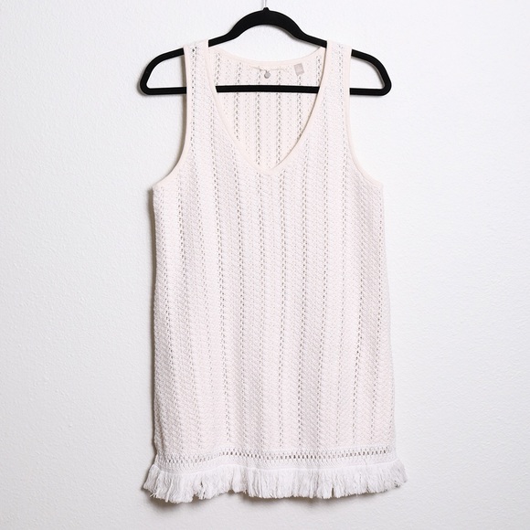 Knitted & Knotted Boho Crochet Knit Fringe Tunic - Picture 2 of 8